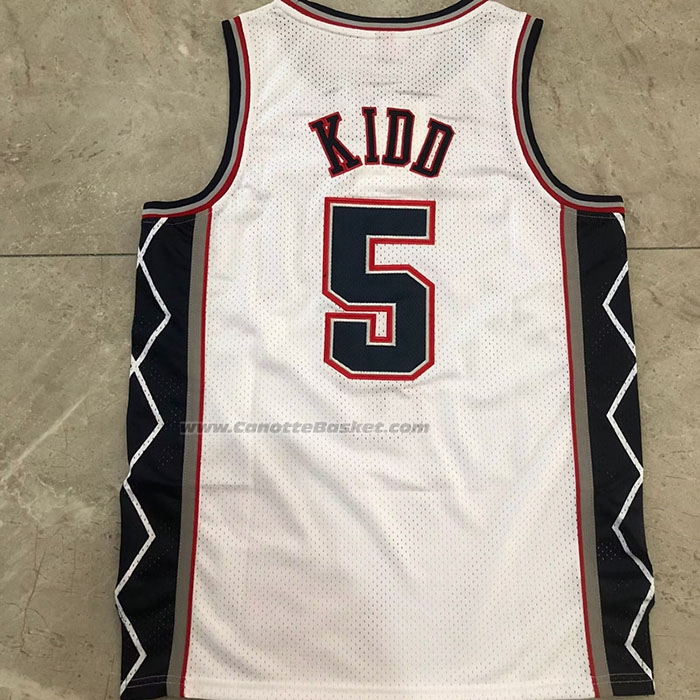 Maglia Brooklyn Nets Jason Kidd #5 Mitchell & Ness 2006-07 Bianco